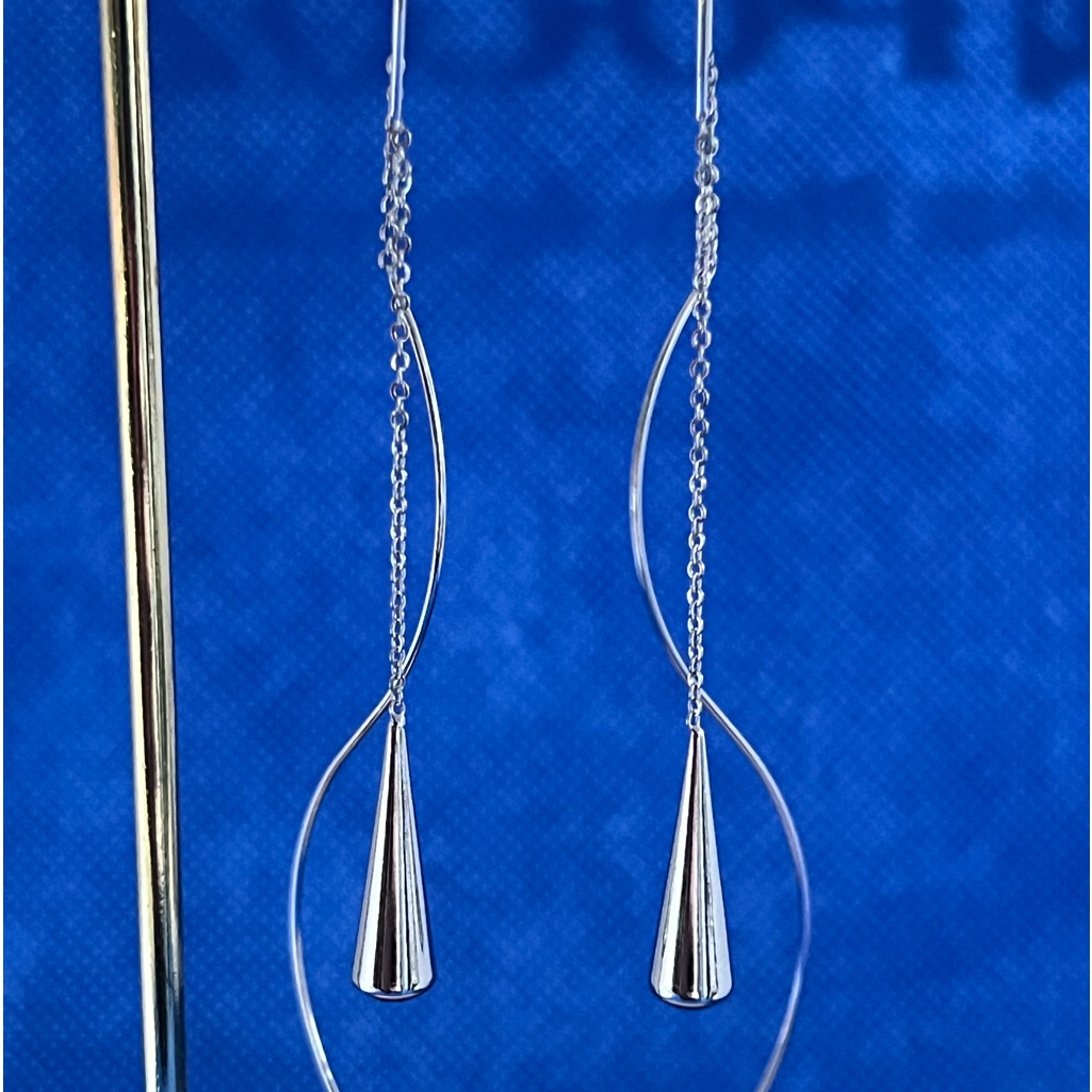 Silver Tone Threader Earrings 12$